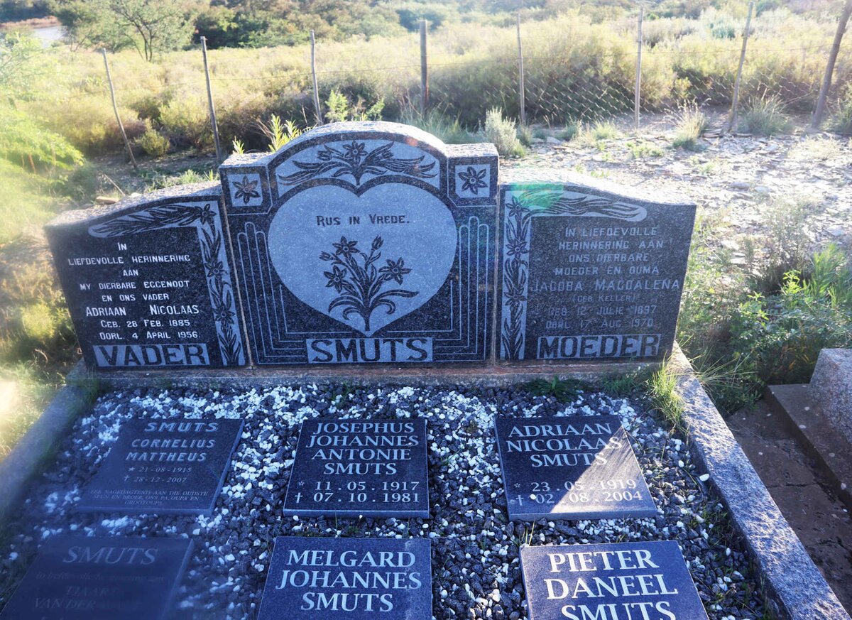 SMUTS Adriaan Nicolaas 1885-1956 & Jacoba Magdalena KELLER 1897-1970