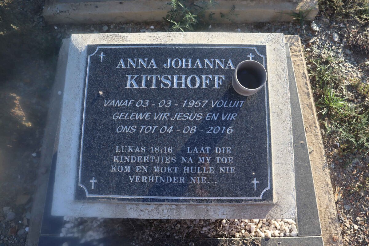 KITSHOFF Anna Johanna 1957-2016