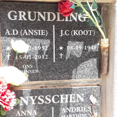GRUNDLINGH J.C. 1948- &amp; A.D. 1952-2012