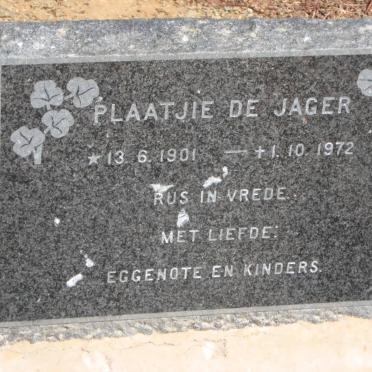 JAGER Plaatjie, de 1901-1972