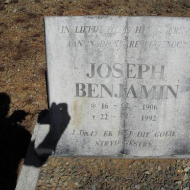 BENJAMIN Joseph 1906-1992