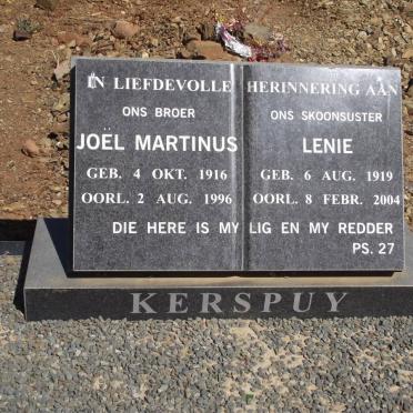 KERSPUY Joel Martinus 1916-1996 &amp; Lenie 1919-2004