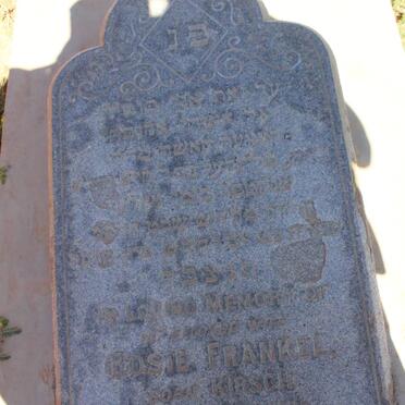 FRANKEL Rosie nee KIRSCH -1928