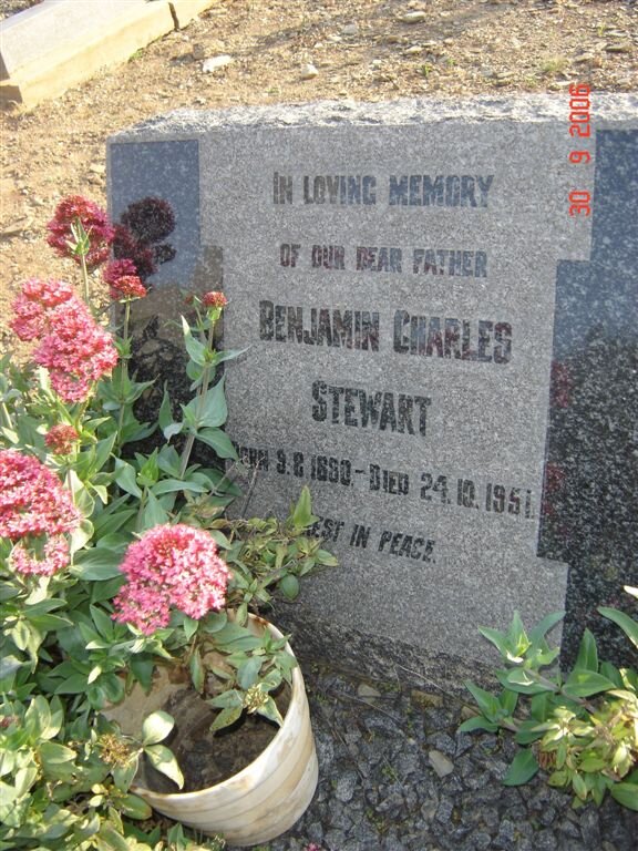STEWART Benjamin Charles 1880-1951