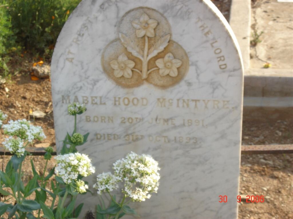 McINTYRE Mabel Hood 1891-1893