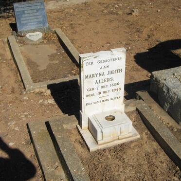 ALLERS Maryna Judith 1890-1943
