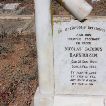 BARKHUIZEN Nicolas Jacobus 1909-1942