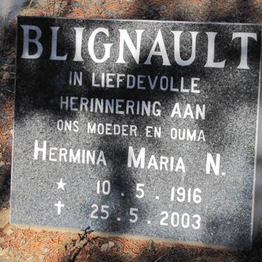 BLIGNAULT H.J. 1908-1978 &amp; Hermina Maria N. 1916-2003 