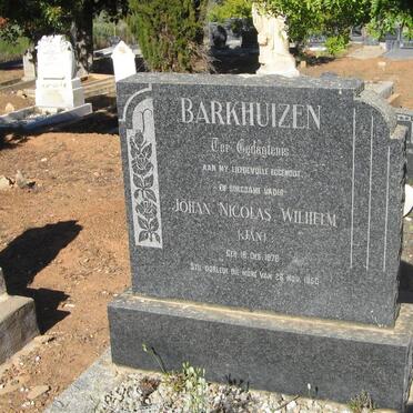 BARKHUIZEN Johan Nicolas Wilhelm 1876-1950 