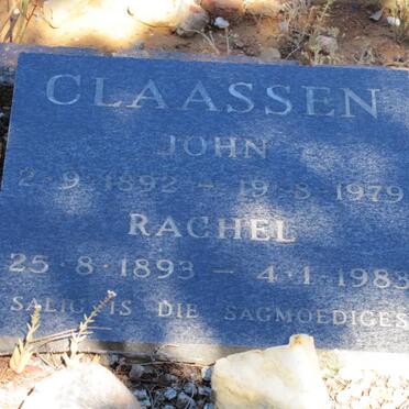 CLAASSEN John 1892-1979 &amp; Rachel 1893-1983