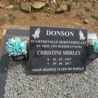 DONSON Christine Shirley 1967-2017