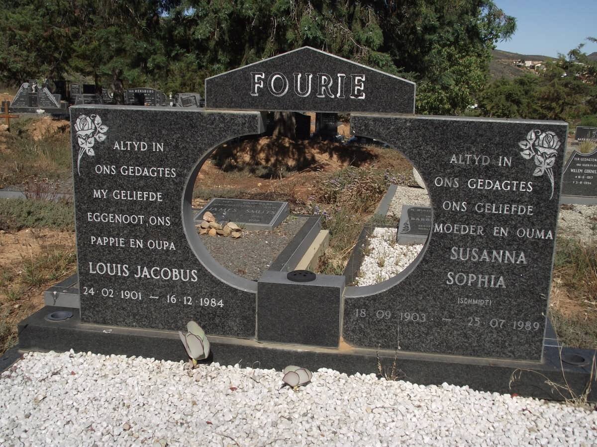 FOURIE Louis Jacobus 1901-1984 &amp; Susanna Sophia SCHMIDT 1903-1989