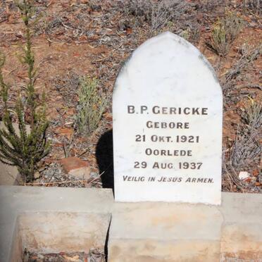 GERICKE B.P. 1921-1937