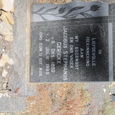 GERICKE Jacobus Stephanus 1892-1965