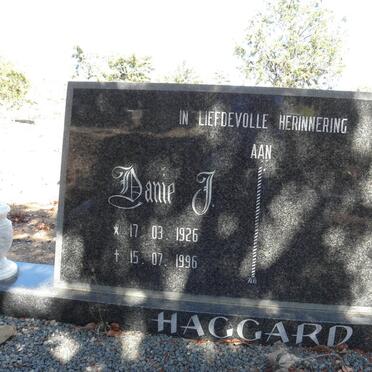 HAGGARD Danie J. 1926-1996