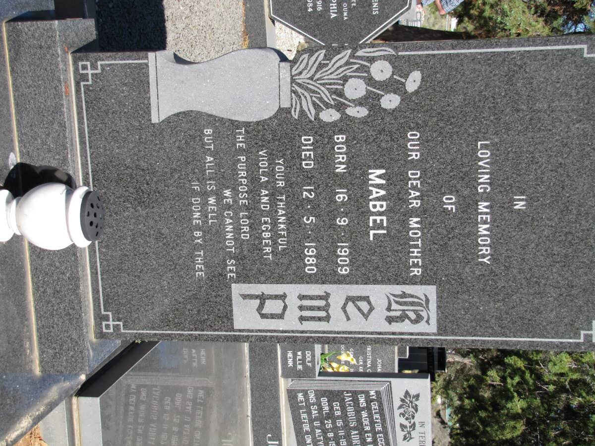 KEMP Mabel 1909-1980