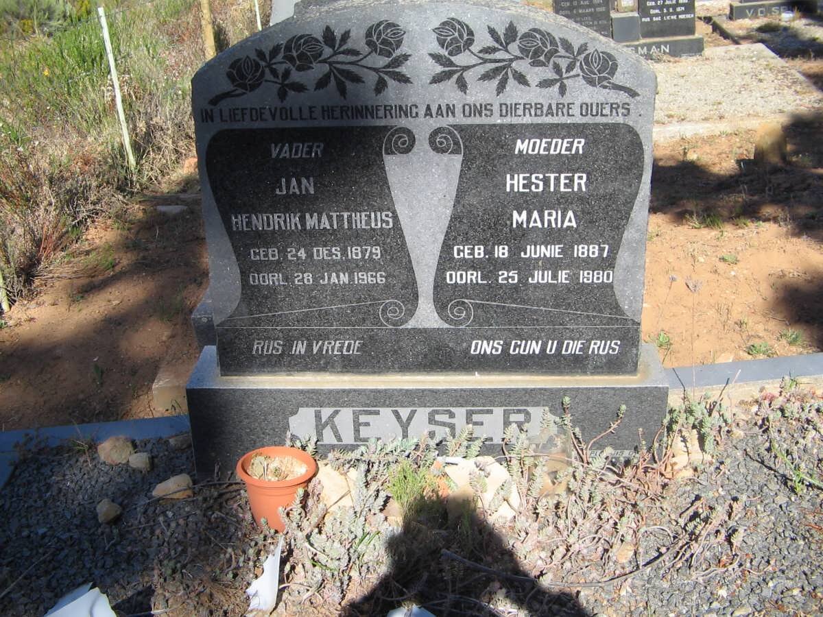 KEYSER Jan Hendrik Mattheus 1879-1966 &amp; Hester Maria 1887-1980