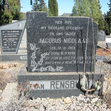 RENSBURG Jacobus Nicolaas, van 1909-1958