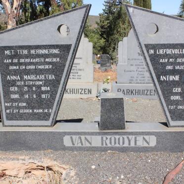 ROOYEN Antonie Christoffel, van 1892-1971 &amp; Anna Margaretha STRYDOM 1894-1977