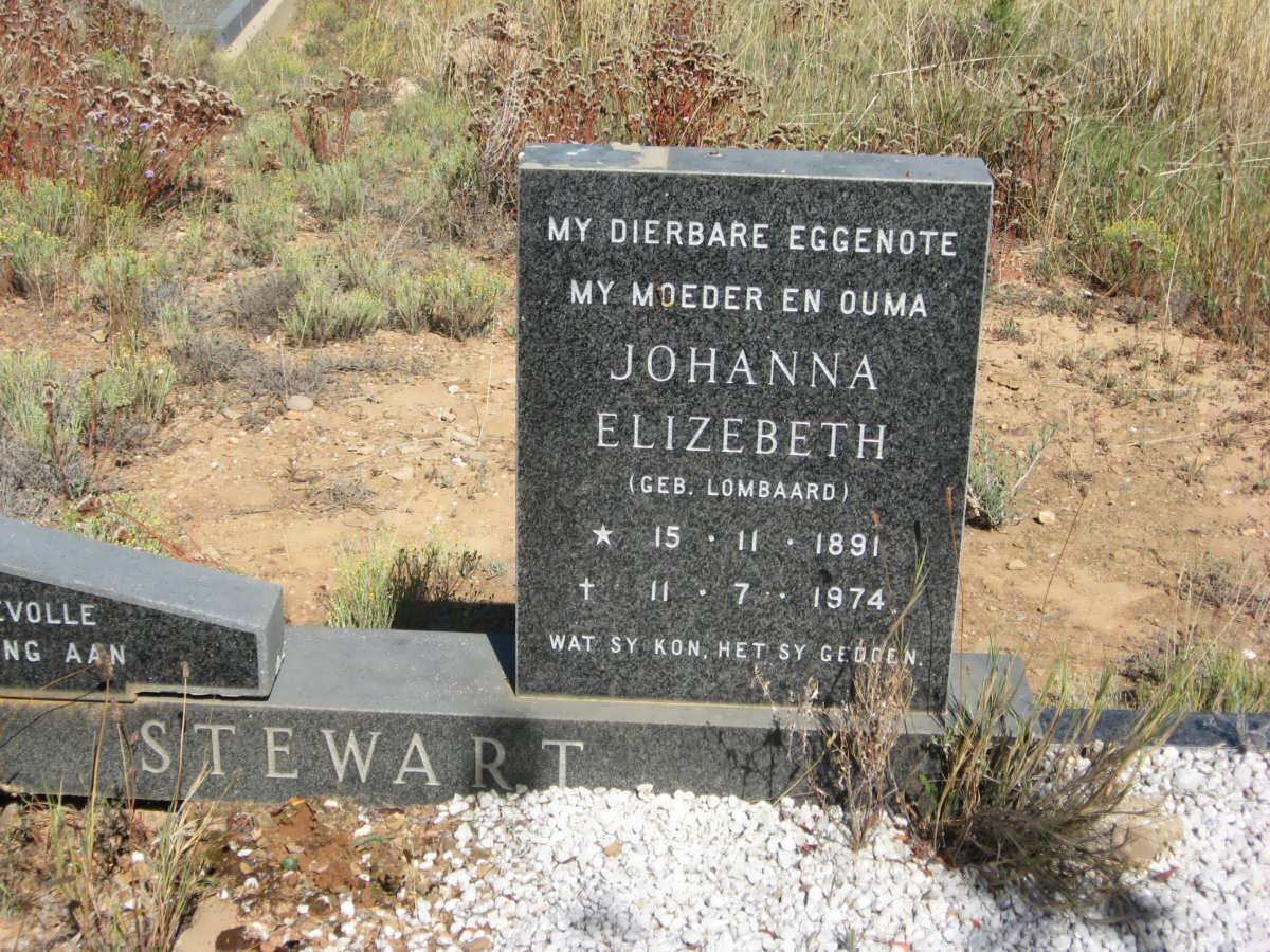 STEWART Johanna Elizebeth nee LOMBAARD 1891-1974