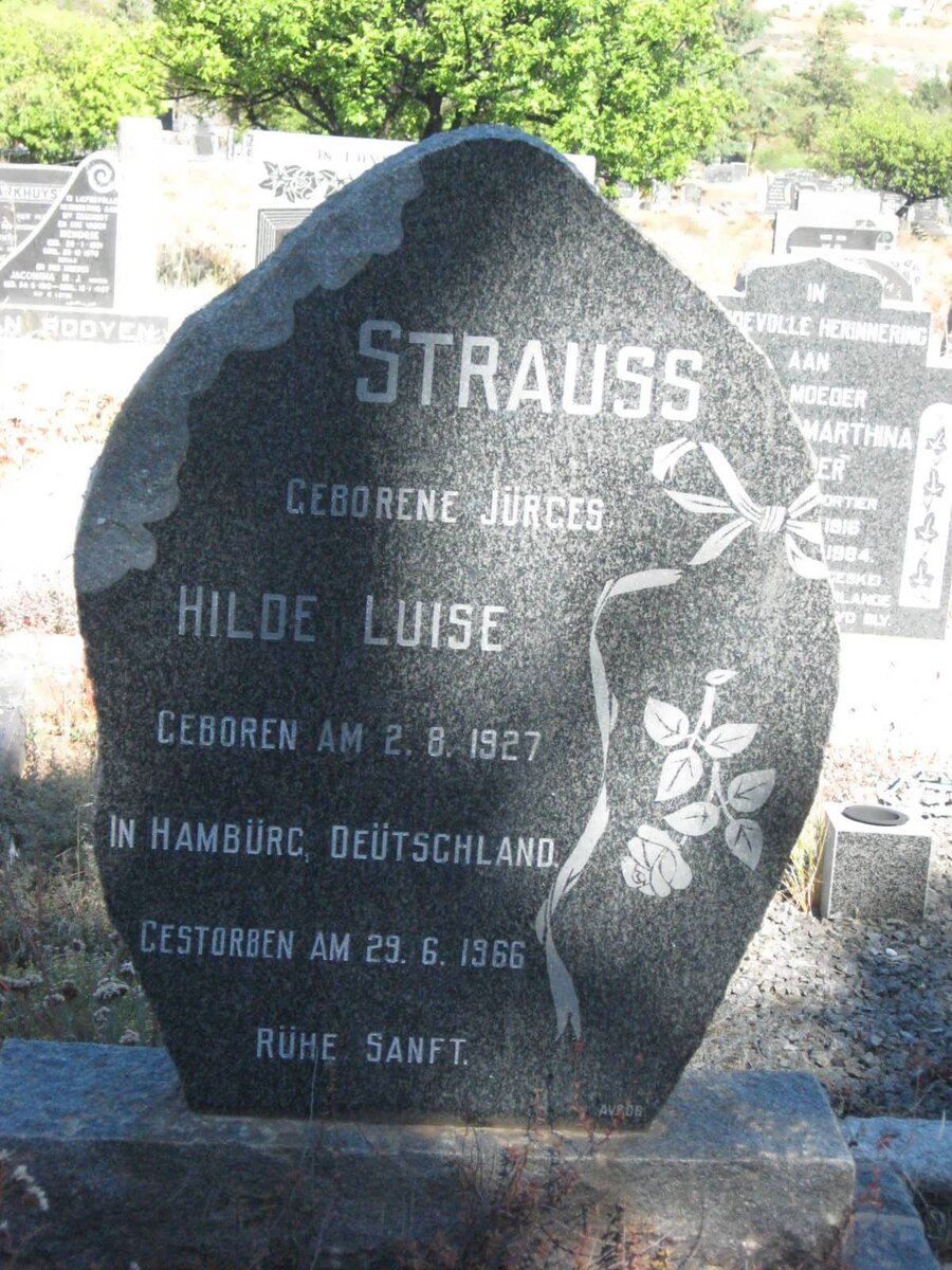 STRAUSS Hilde Luise nee JURGES 1927-1966