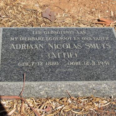 SMUTS Adriaan Nicolas 1880-1951