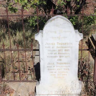 THOMPSON James 1821-1870 &amp; Jane Thompson 1822-1900