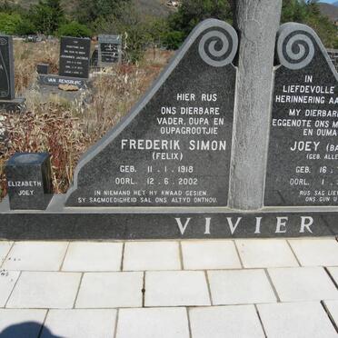 VIVIER Frederik Simon 1918-2002 &amp; Joey ALLERS 1926-1972