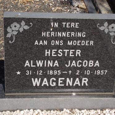 WAGENAR Hester Alwina Jacoba 1895-1957