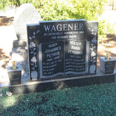 WAGENER Johannes Petrus 1900-1965 &amp; Anna Hendrina 1907-1971