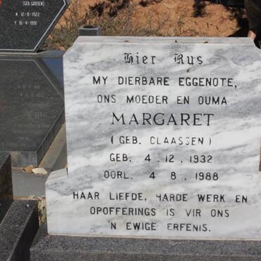 WESTHUIZEN Ras, van der 1931-2013 &amp; Margaret CLAASSEN 1932-1988