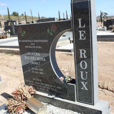 ROUX Rosina Wilhelmina, le 1933-2001
