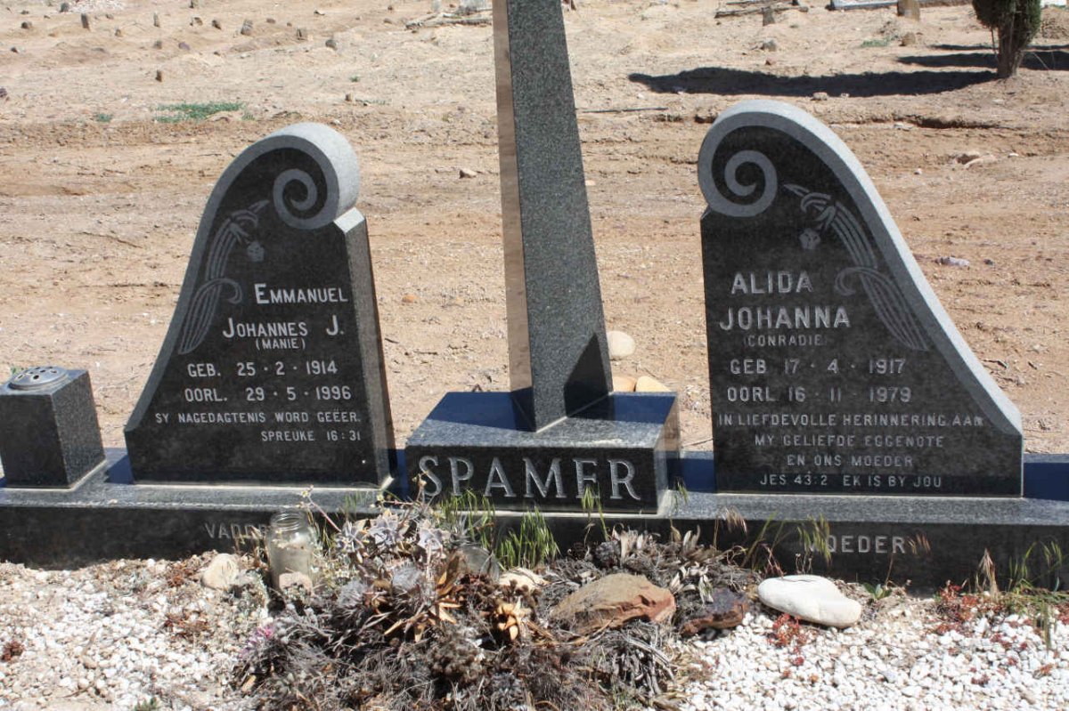 SPAMER Emmanuel Johannes J. 1914-1996 &amp; Alida Johanna CONRADIE 1917-1979