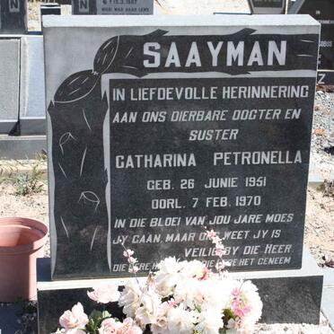 SAAYMAN Catharina Petronella 1951-1970