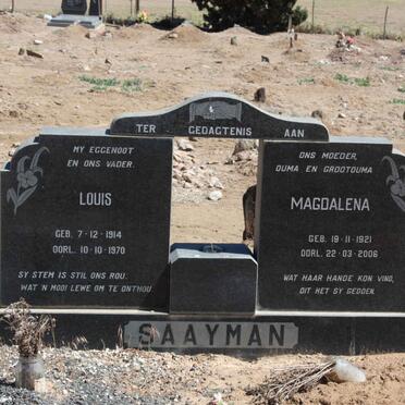 SAAYMAN Louis 1914-1970 &amp; Magdalena 1921-2006