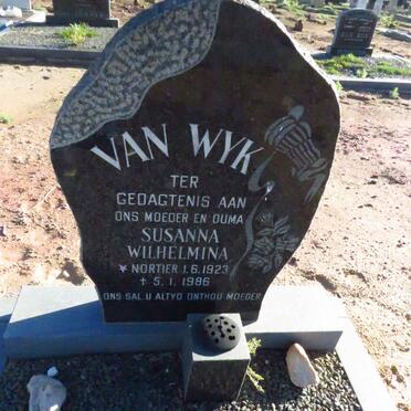 WYK Susanna Wilhelmina, van nee NORTIER 1923-1986