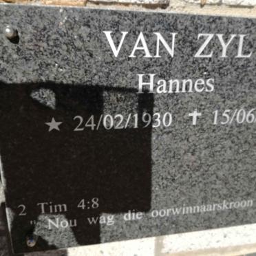 ZYL Hannes, van 1930-2011