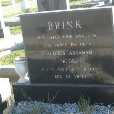 BRINK Jacobus Abraham 1900-1987