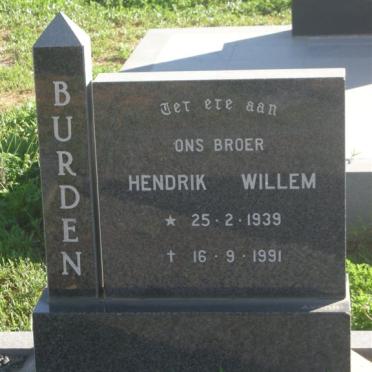 BURDEN Hendrik Willem 1939-1991