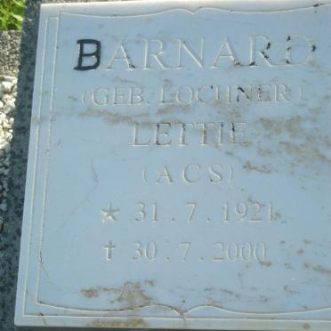 BARNARD A.C.S. nee LOCHNER 1921-2000