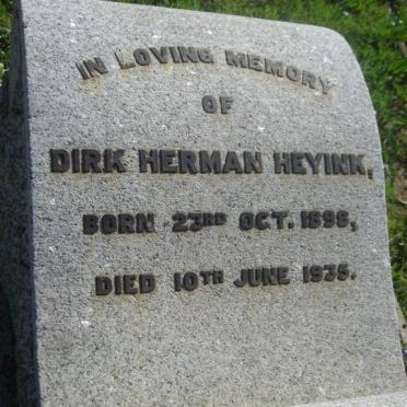 HEYINK Dirk Herman 1898-1935