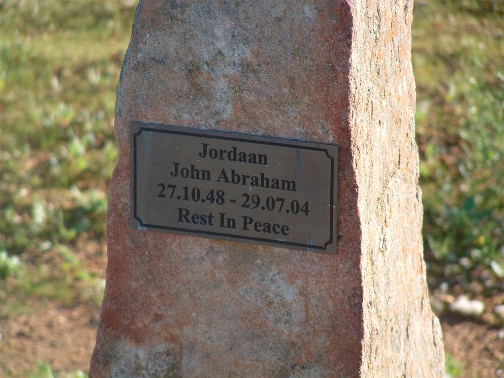 JORDAAN John Abraham 1948-2004