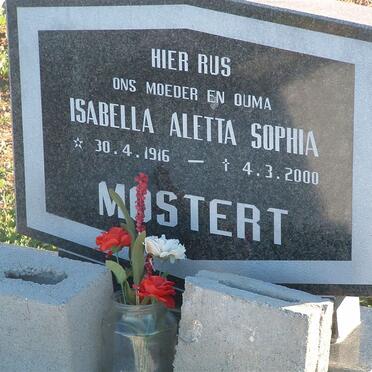 MOSTERT Isabella Aletta Sophia 1916-2000