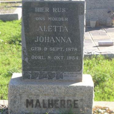 MALHERBE Aletta Johanna 1878-1954