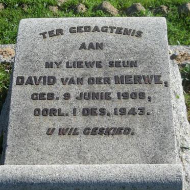 MERWE David, van der 1908-1943