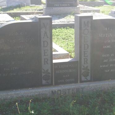 MOSTERT Johannes Gideon 1887-1953 &amp; Hilletjie Aletta Johanna