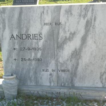 NIEKERK Andries, van 1935-1993