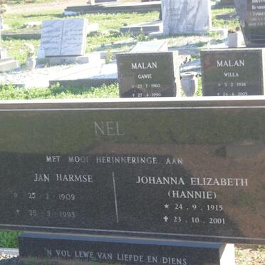 NEL Jan Harmse 1909-1993 &amp; Johanna Elizabeth 1915-2001