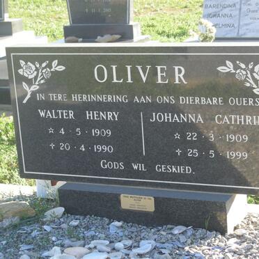 OLIVER Walter Henry 1909-1990 &amp; Johanna Catharina 1909-1999