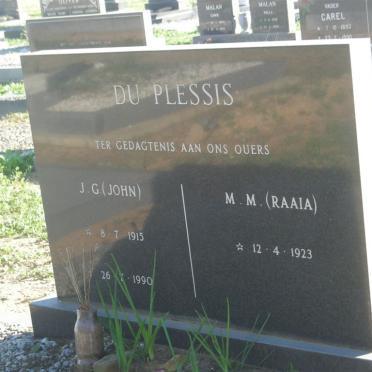 PLESSIS J.G., du 1915-1990 &amp; M.M. 1923-